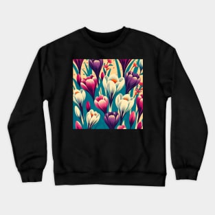 Crocus Flower Crewneck Sweatshirt